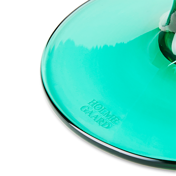 Holmegaard 4300488 Flow Glass on Foot in Emerald Green