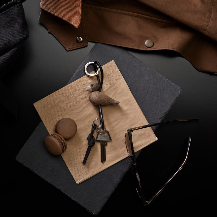 Kay Bojesen 39808 Bird Bag Charm in Smoked Oak