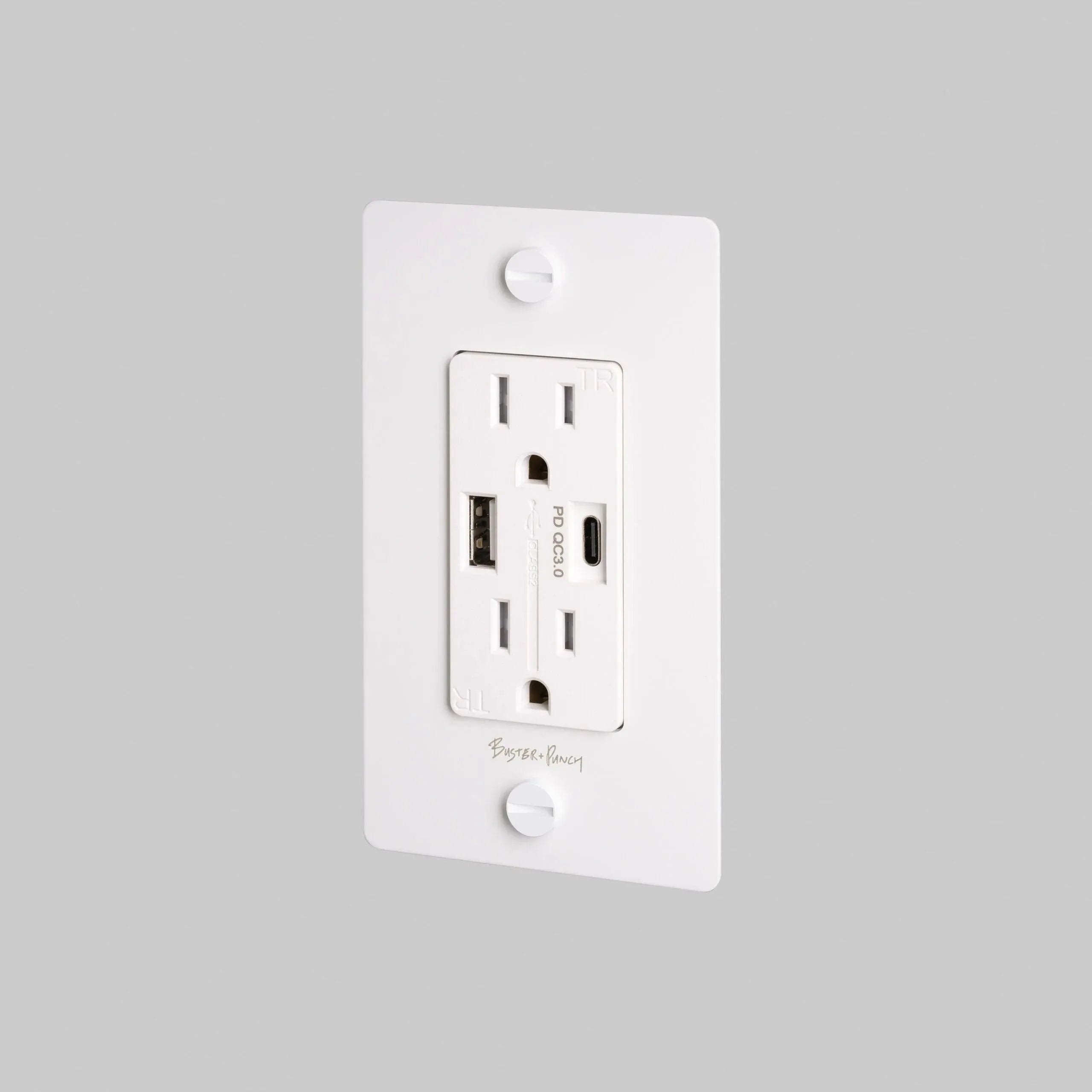 Buster + Punch - 1G Combination Duplex Outlet and USB - A + C Charger - NSK-143413 | The Rug District
