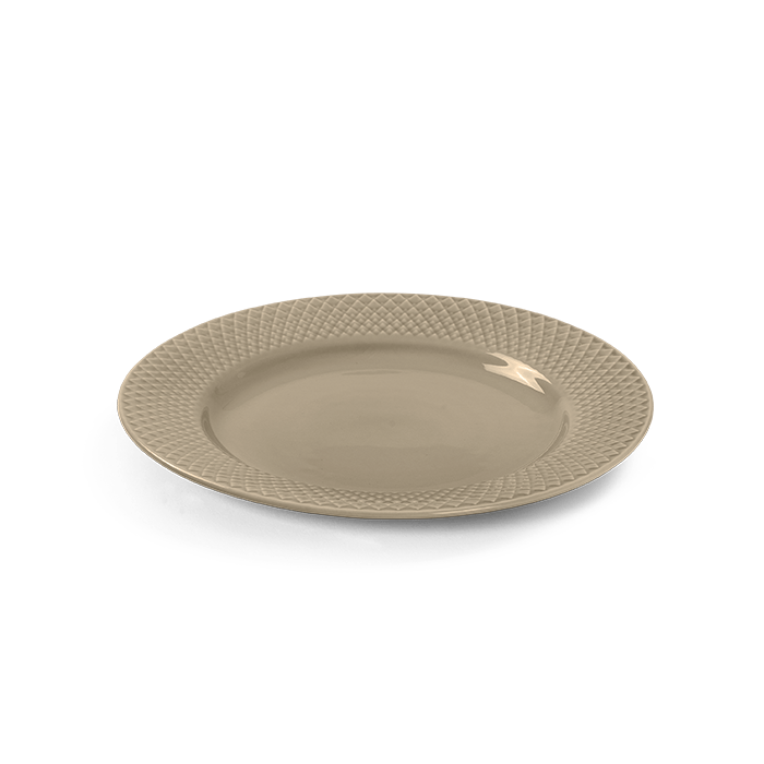 Lyngby Porcelæn 201810 Rhombe Earth Plate in Clay