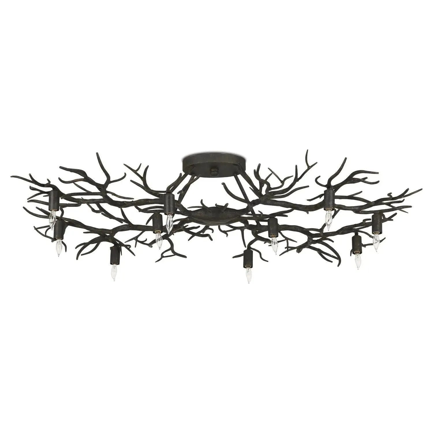 Currey and Company - Rainforest Semi-Flush Mount - 9000-0981 | The Rug District