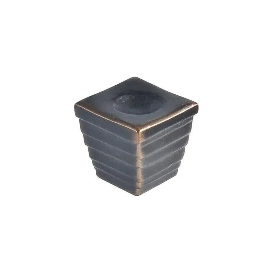 Du Verre Hardware - Forged 2 Cube Knob - DVFC08-ORB | The Rug District