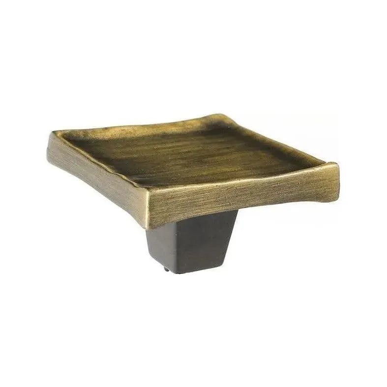 Du Verre Hardware - Forged 3 Square Knob - DVFC305-AB | The Rug District