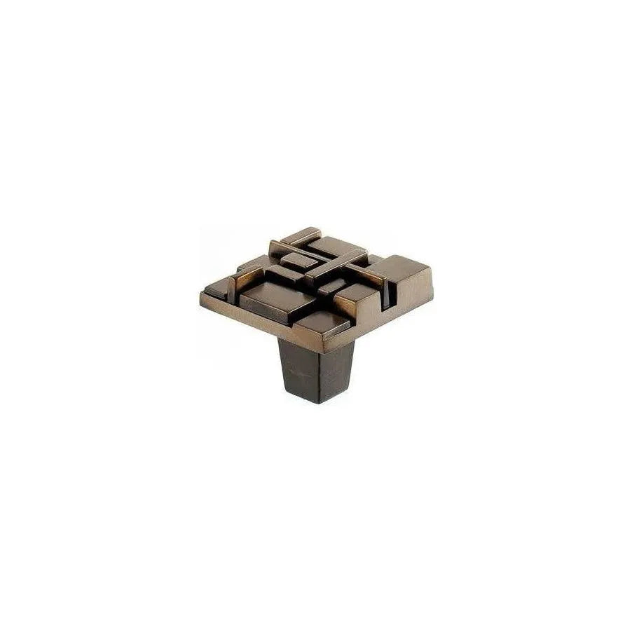 Du Verre Hardware - Offset Square Knob - DVOF01-AB | The Rug District
