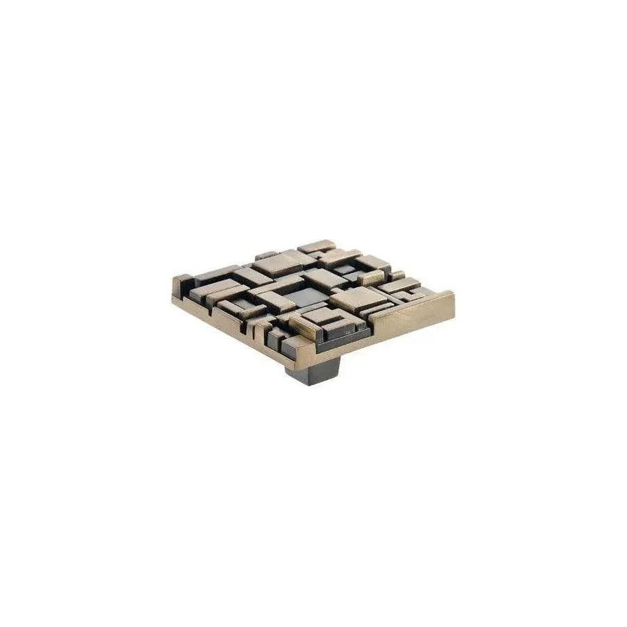 Du Verre Hardware - Offset Square Knob - DVOF02-AB | The Rug District
