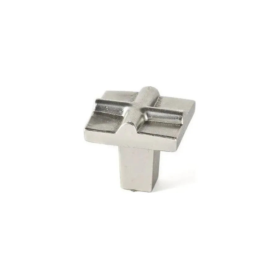 Du Verre Hardware - Rio Small Cross Knob - DVRIO02-SN | The Rug District