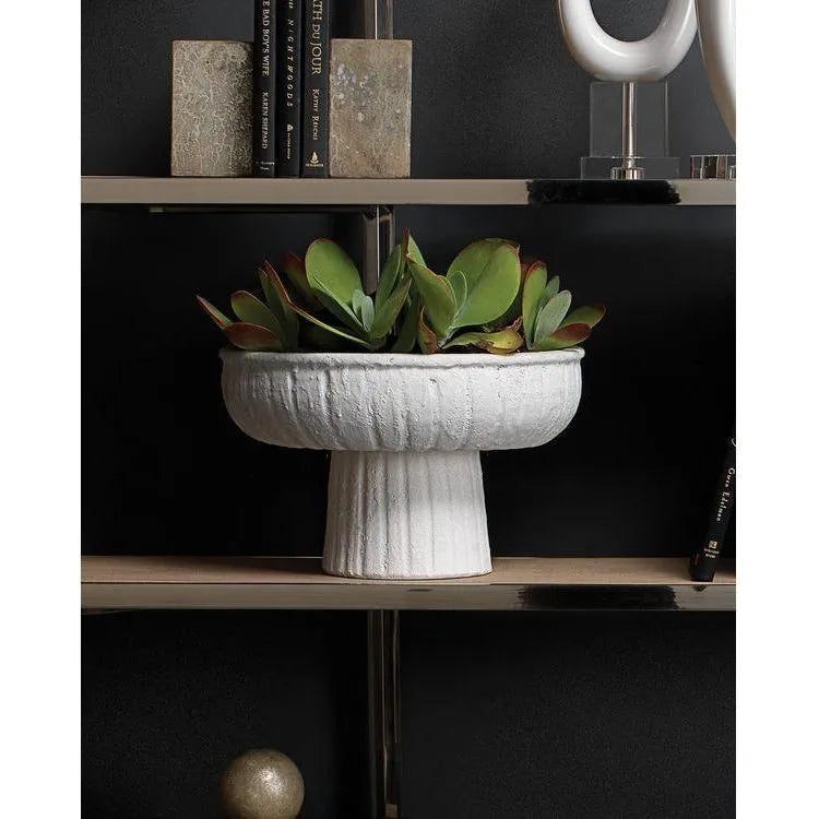 Jamie Young Company - Aegean Pedestal Bowl - 7AEGE-LGWH | The Rug District