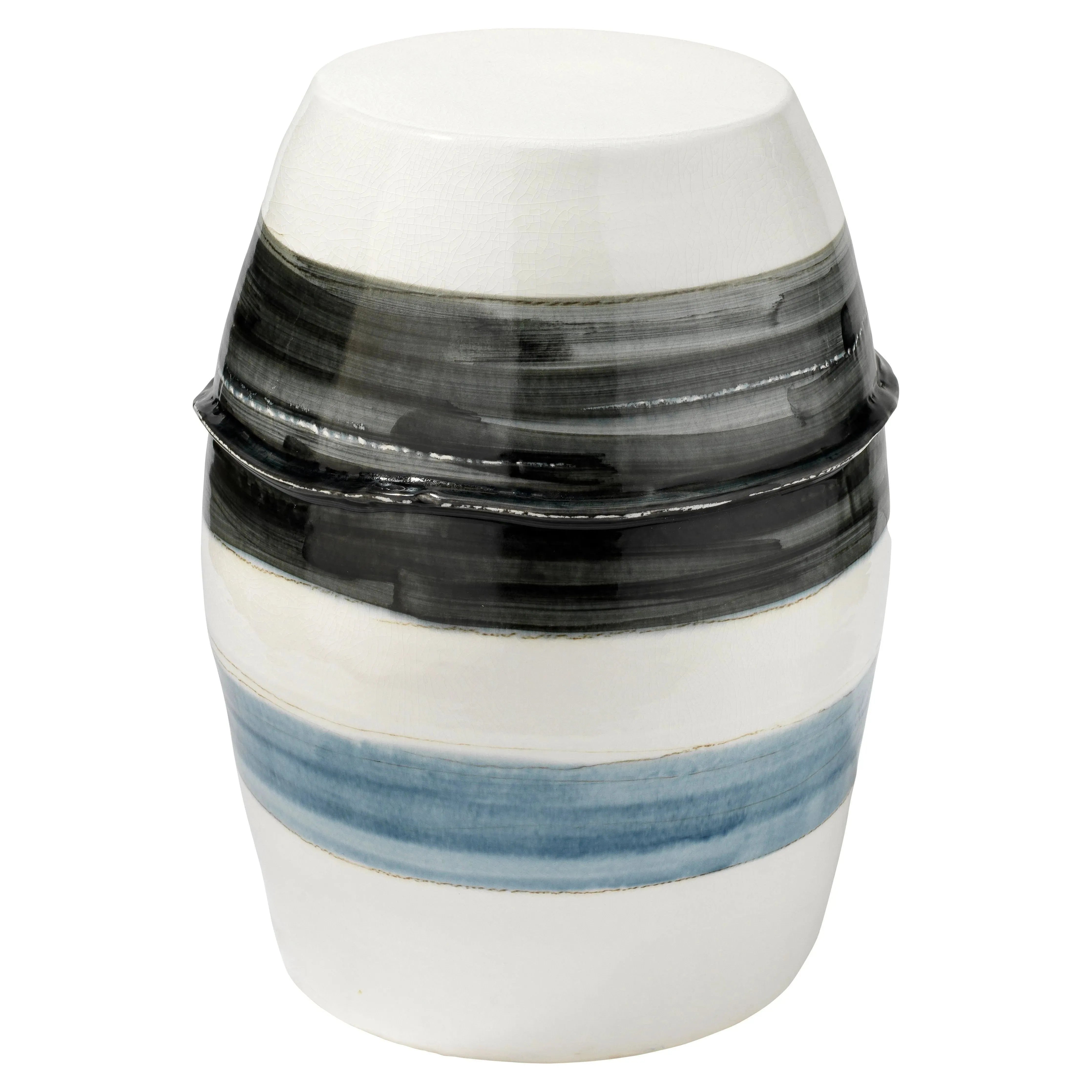 Jamie Young Company - Horizon Striped Side Table - 20HORI-STGR | The Rug District