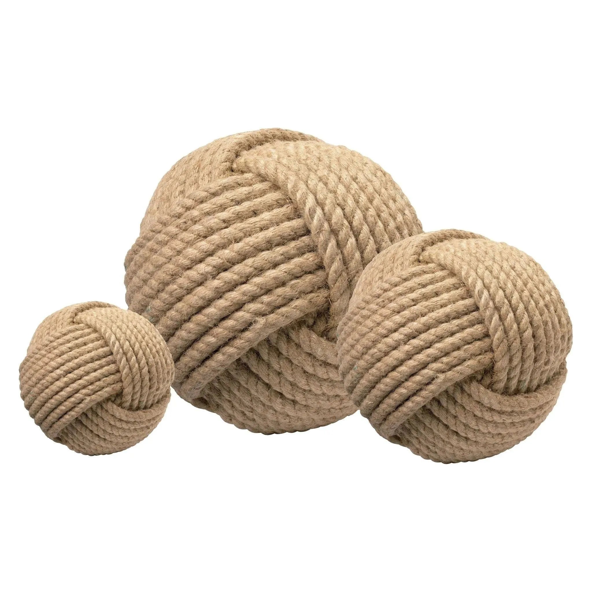 Jamie Young Company - Jute Balls (Set of 3) - 7BALL-JUTE | The Rug District