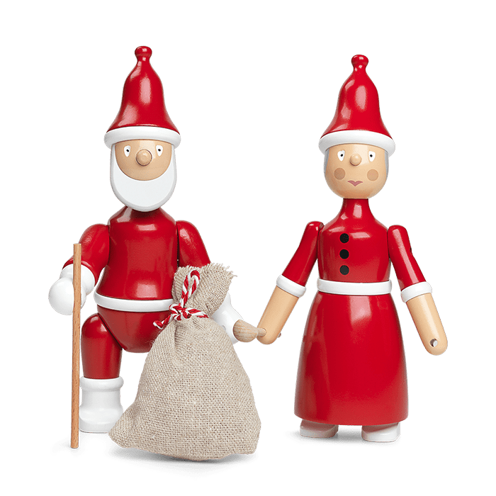 Kay Bojesen 39480 Mrs. Santa Wooden Figurine in Red/White
