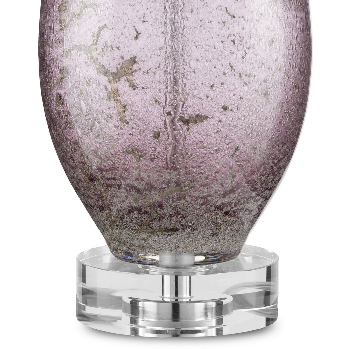 Currey and Company - 6000-0854 - One Light Table Lamp - Optimist Collection - Purple/Clear/Antique Nickel
