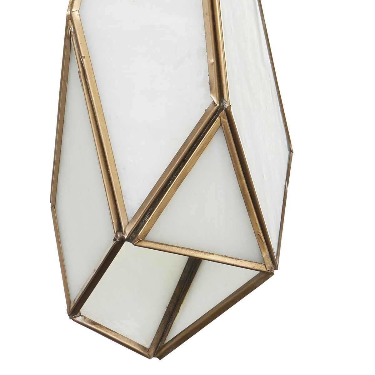 Currey and Company - 9000-1033 - One Light Pendant - Glace Collection - White/Antique Brass