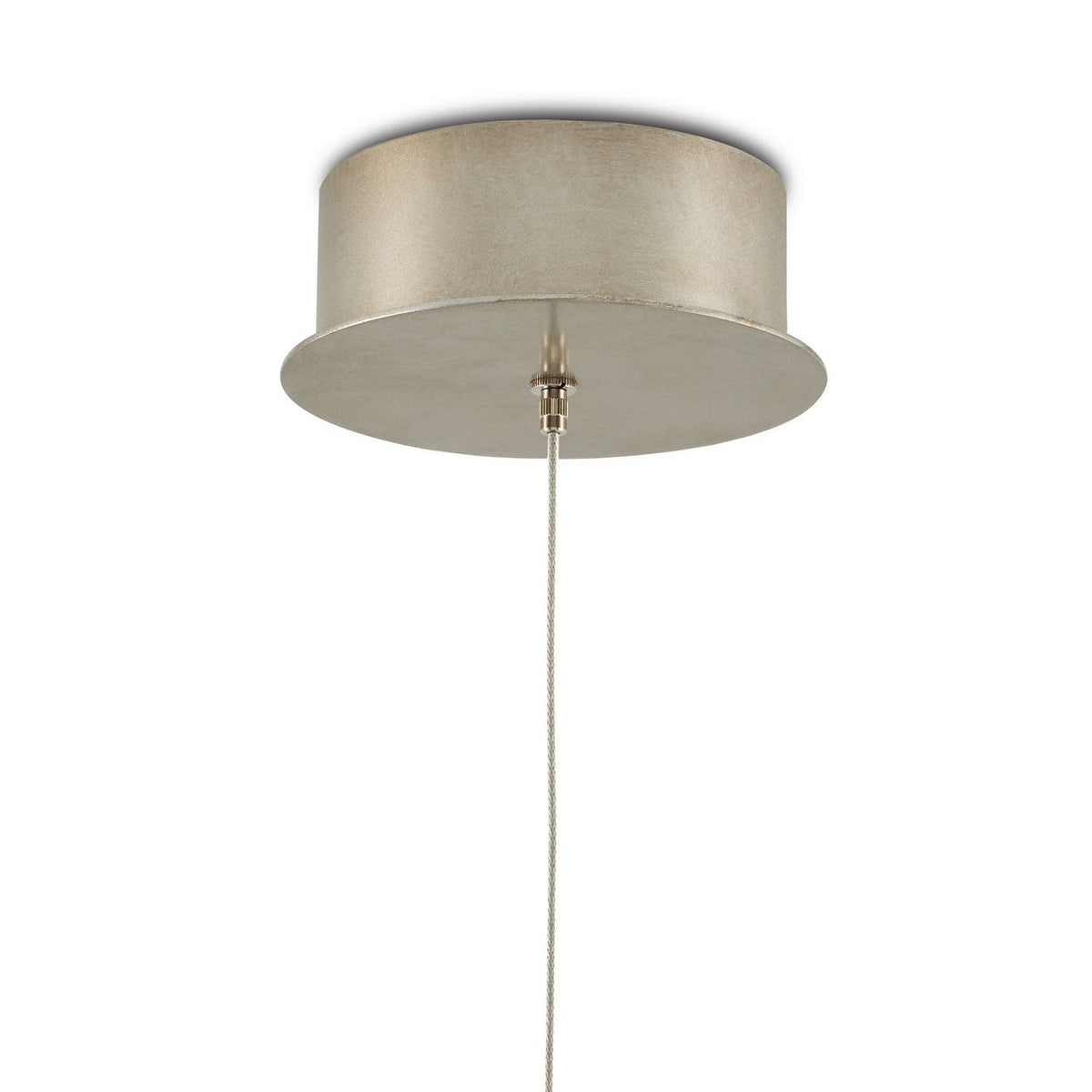 Currey and Company - 9000-1033 - One Light Pendant - Glace Collection - White/Antique Brass