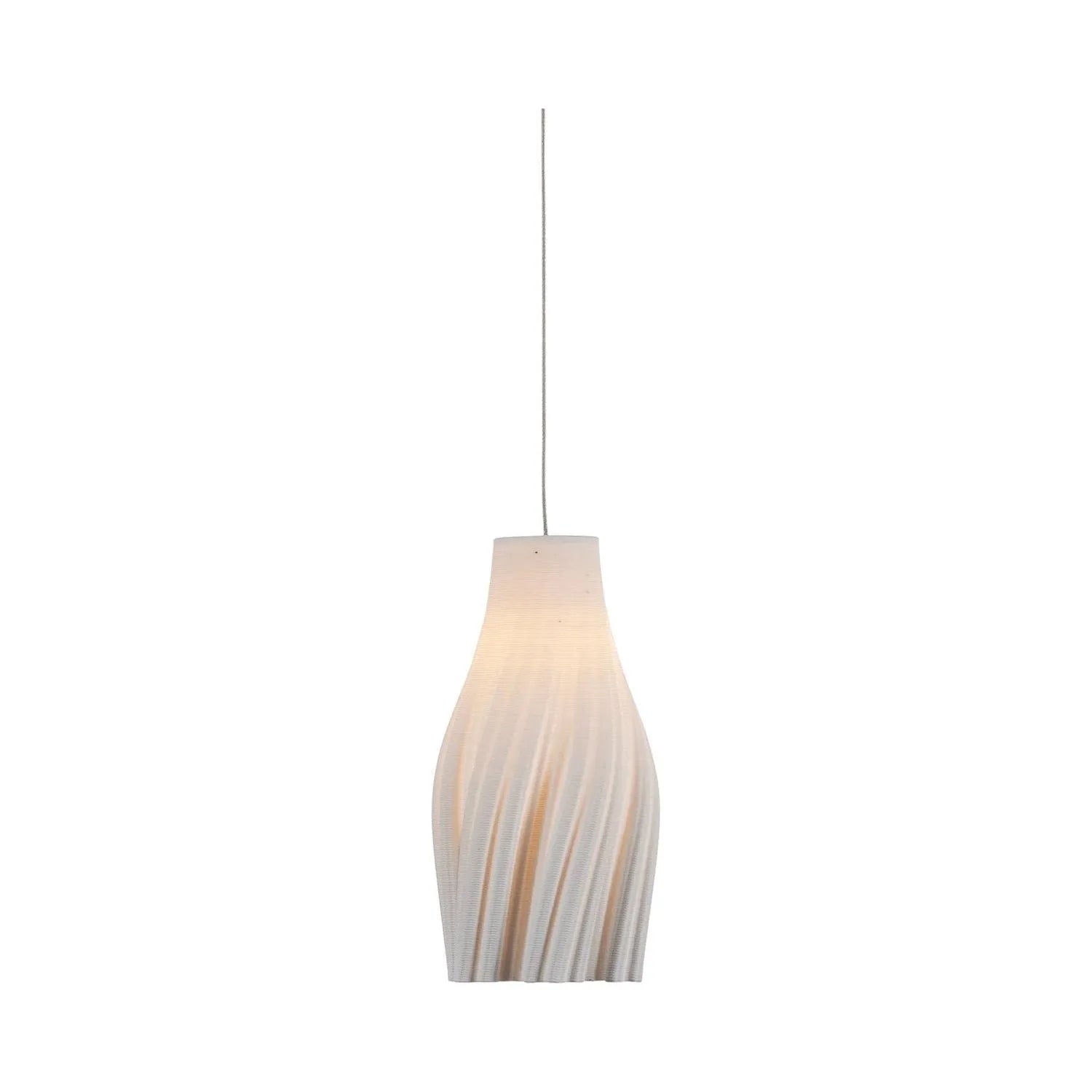 Currey and Company - 9000-1270 - One Light Pendant - Posh - White / Silver
