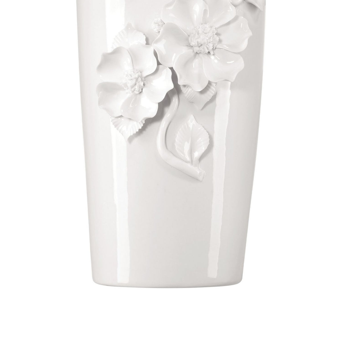 Currey and Company 1200-0984 Flower Maria Vase in White