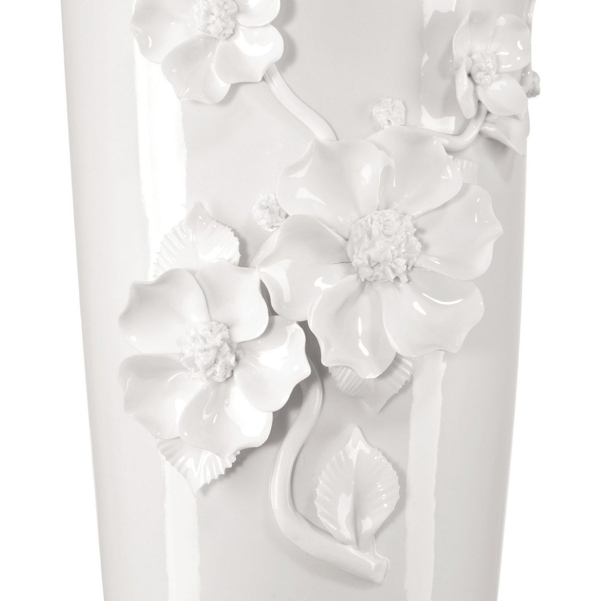Currey and Company 1200-0984 Flower Maria Vase in White