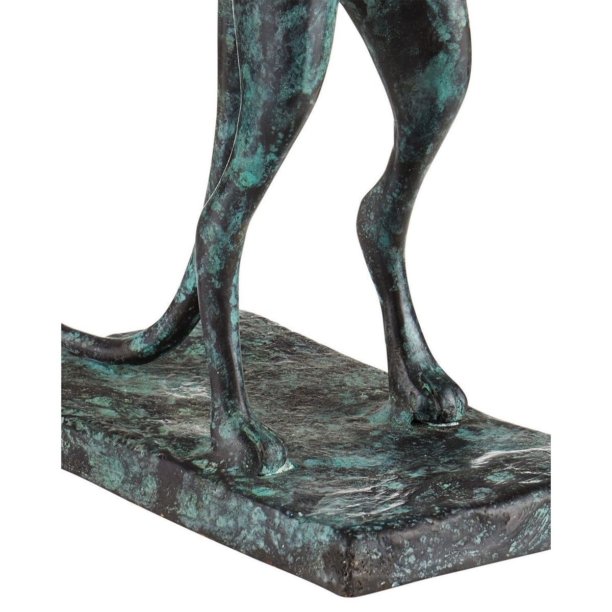 Currey and Company 1200-1059 Bastet Cat in Green Granite
