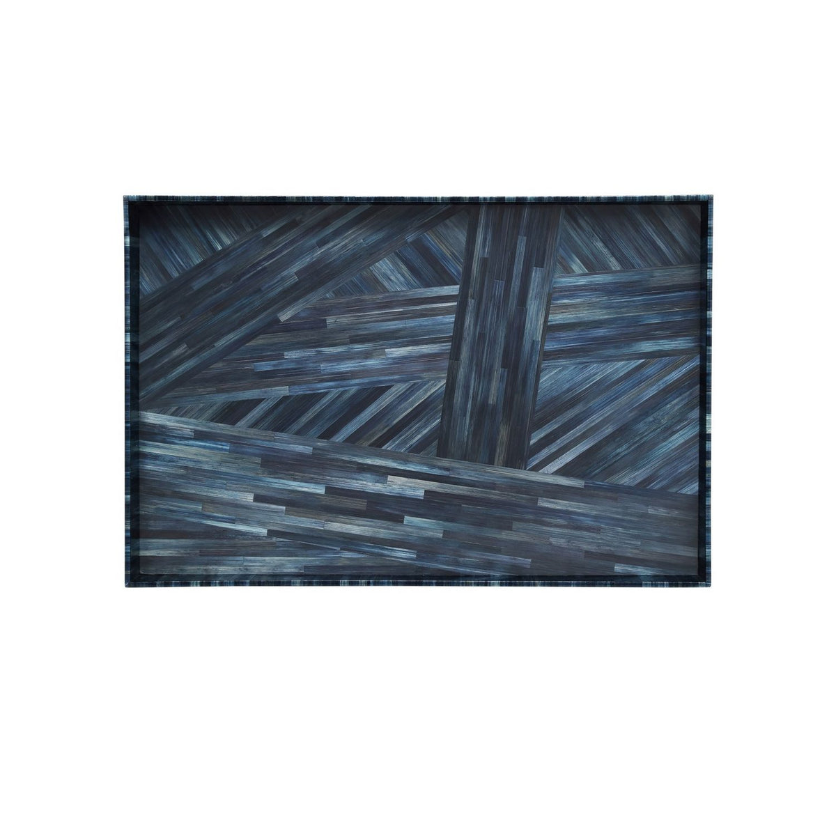 Currey and Company 1200-1068 Winter Harvest Tray Set of 2 in Blue