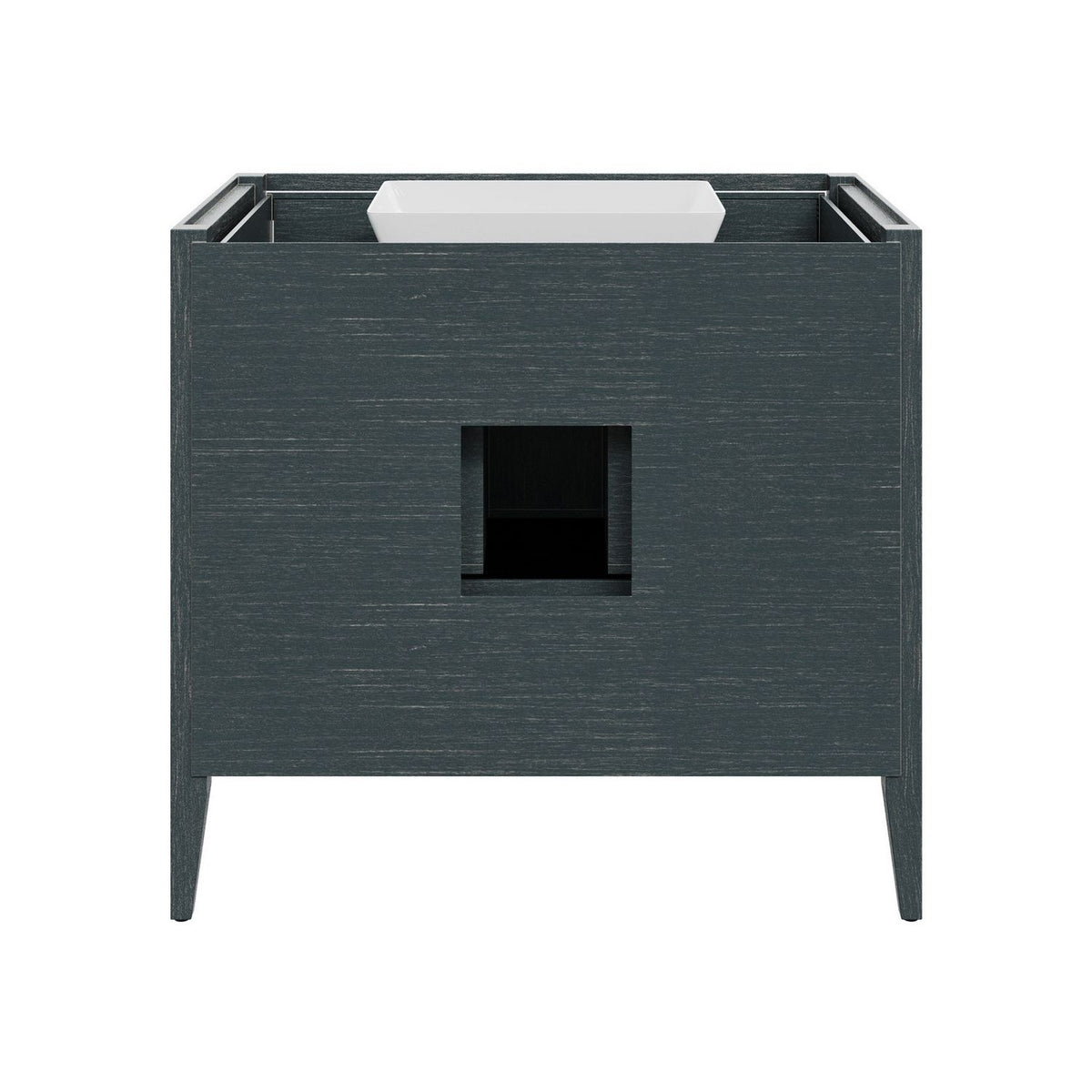 Currey and Company 3800-0019 Santos 36" Vanity with Rectangular Undermount Sink in Vintage Navy/Natural/White/Brushed Brass/Polished Nickel