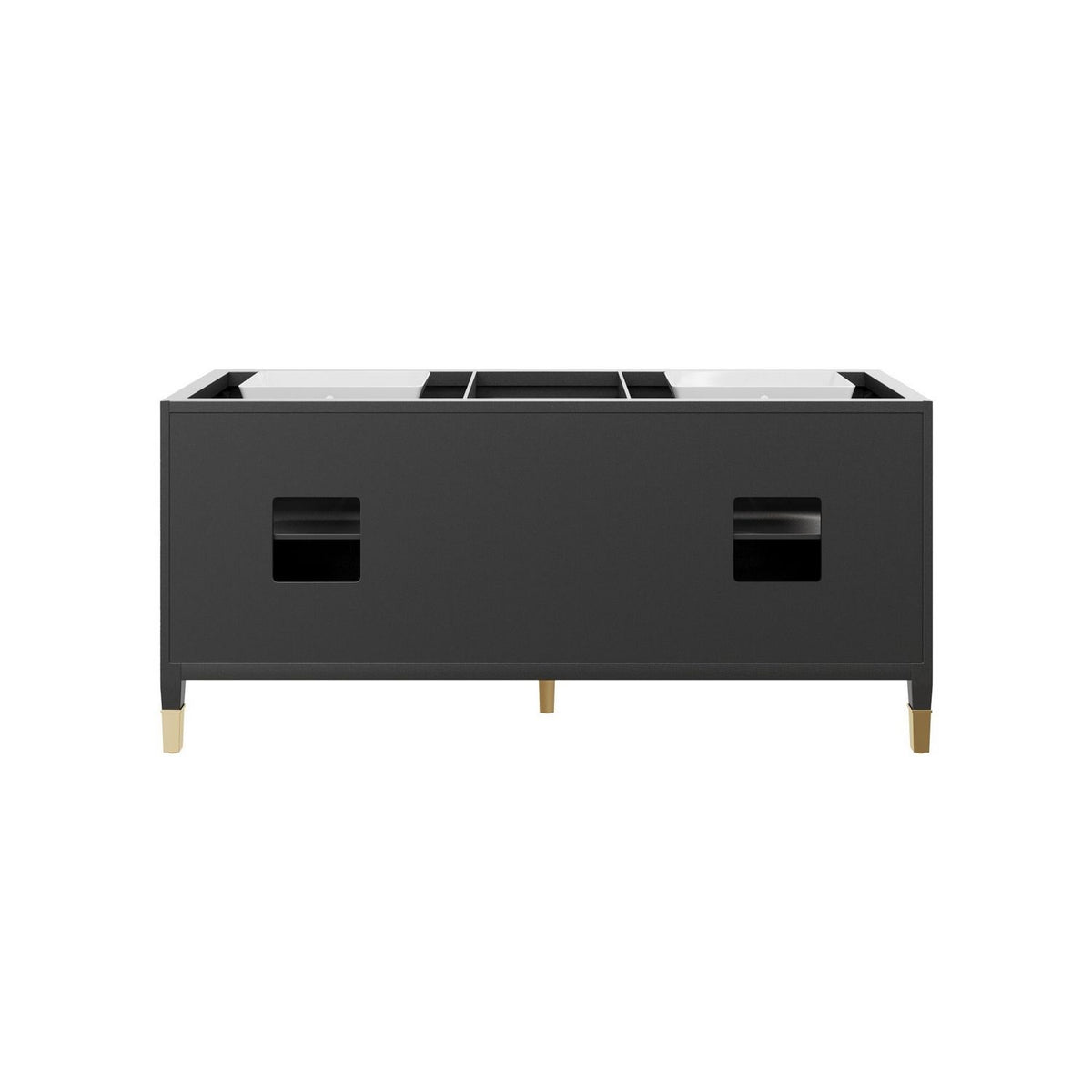 Currey and Company 3800-0021 Verona 72" Vanity with Rectangular Undermount Sink in Black/Natural/White/Champagne