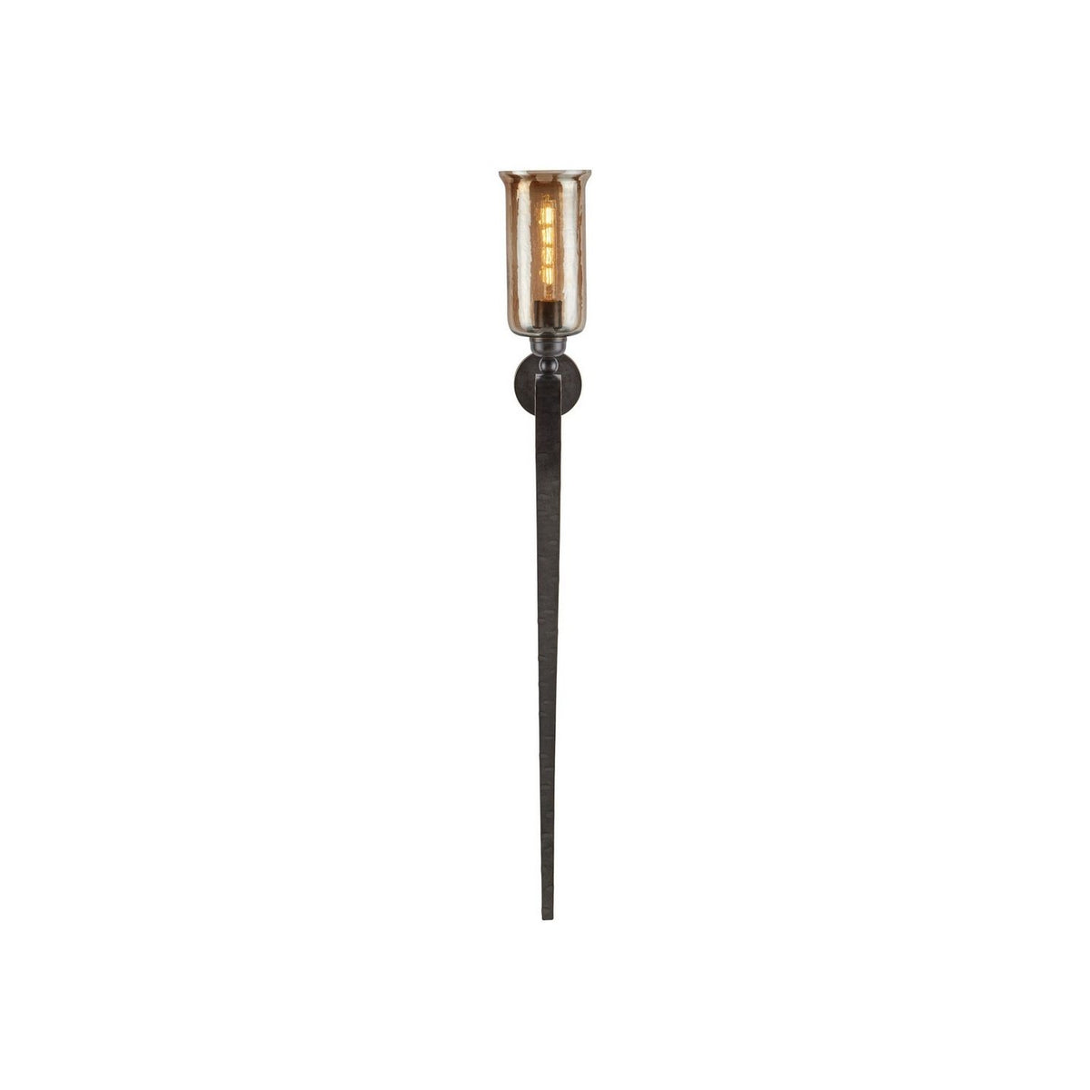 Currey and Company 5000-0297 Wemyss Wall Sconce in Gilded Oak/Smoke