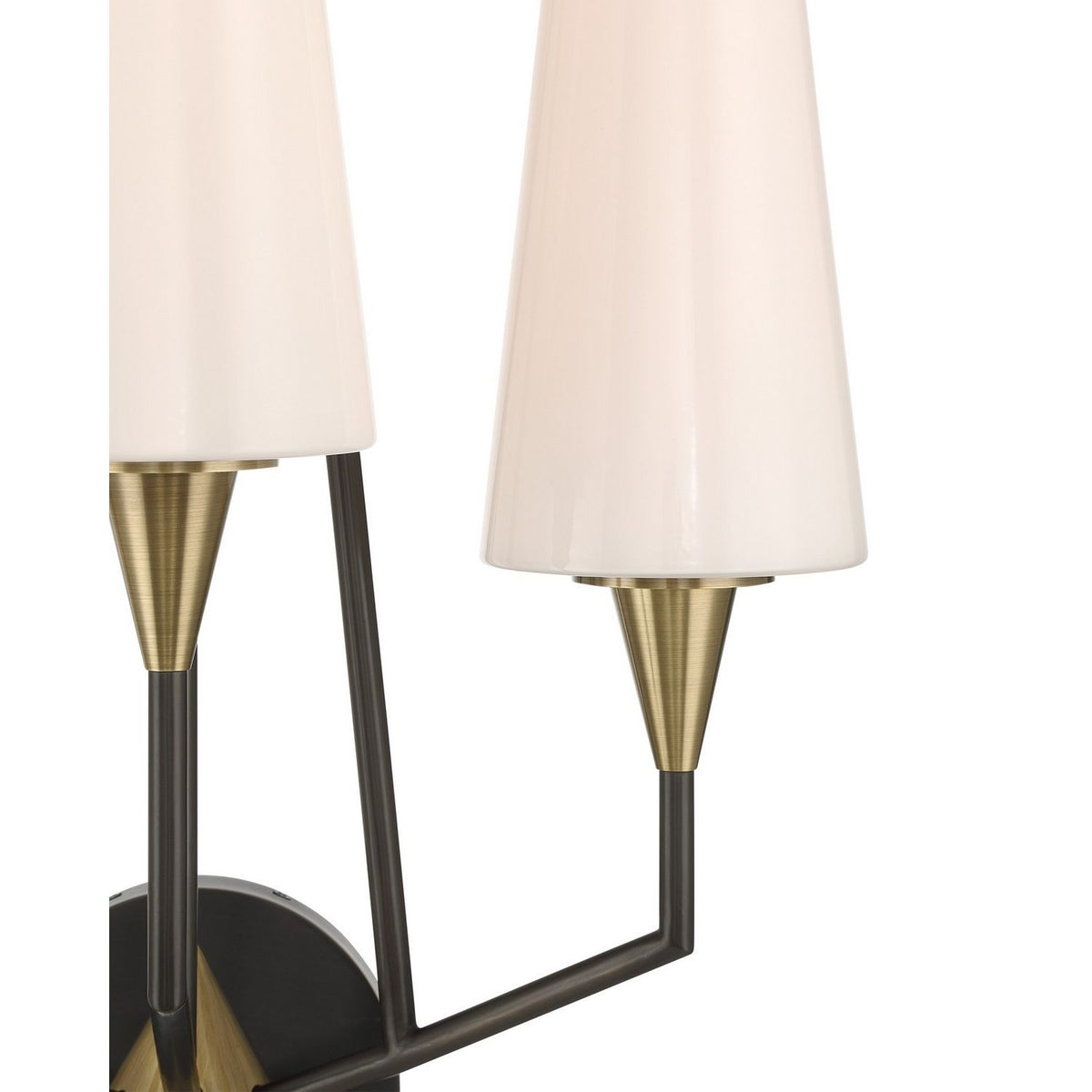 Currey and Company 5000-0303 Hennin Wall Sconce in Polished Antique Brass/Oil Rubbed Bronze