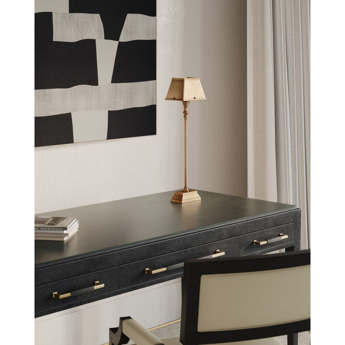 Currey and Company 6000-1058 Geddy Table Lamp in Antique Brass