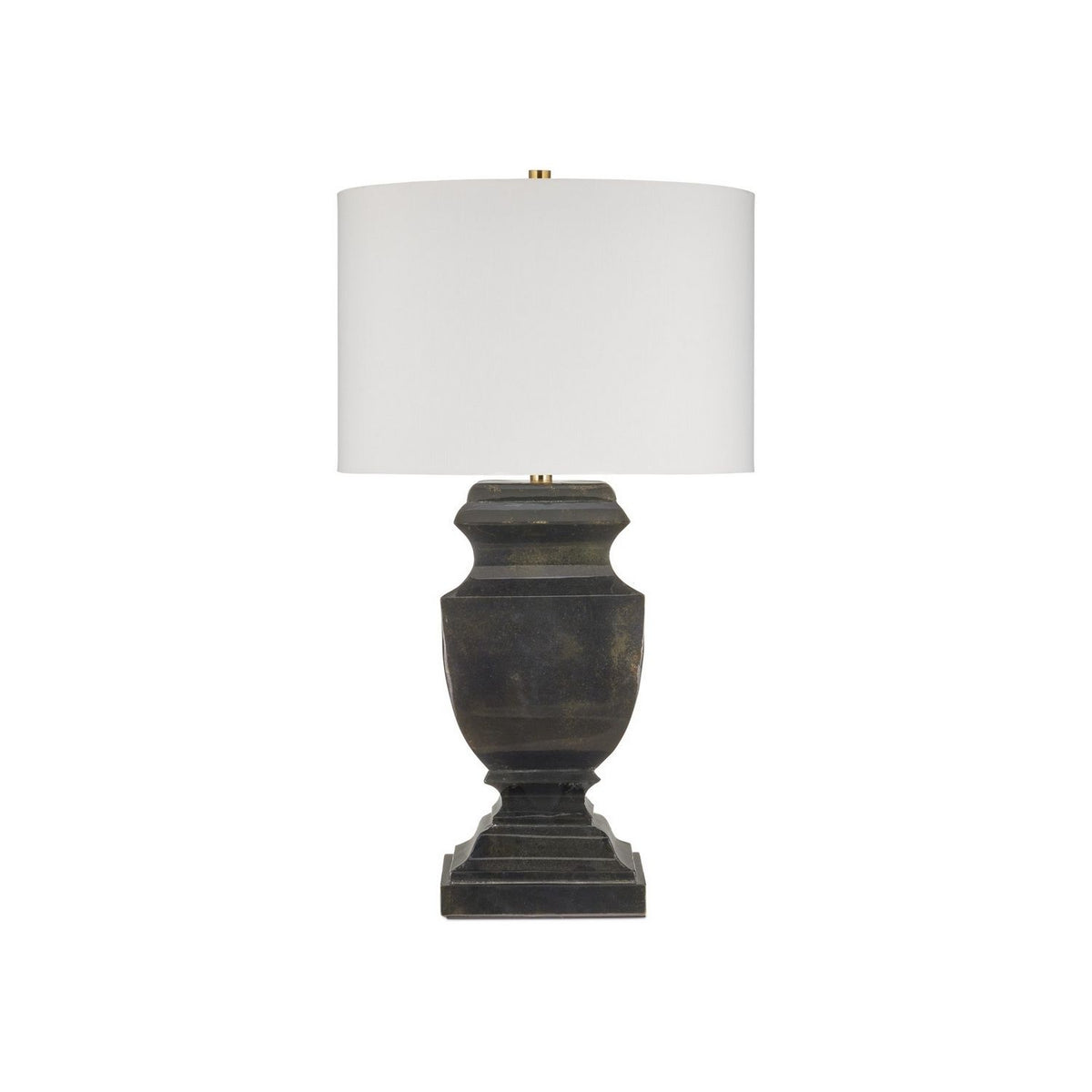 Currey and Company 6000-1061 Balustrade Table Lamp in Distressed Light Black