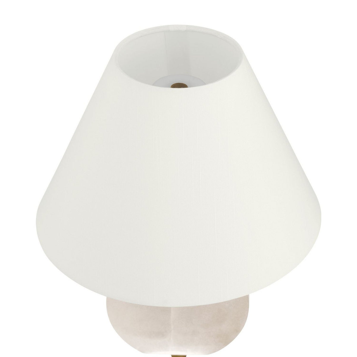 Currey and Company 6700-0022 Meandro Cordless Table Lamp in White/Antique Brass