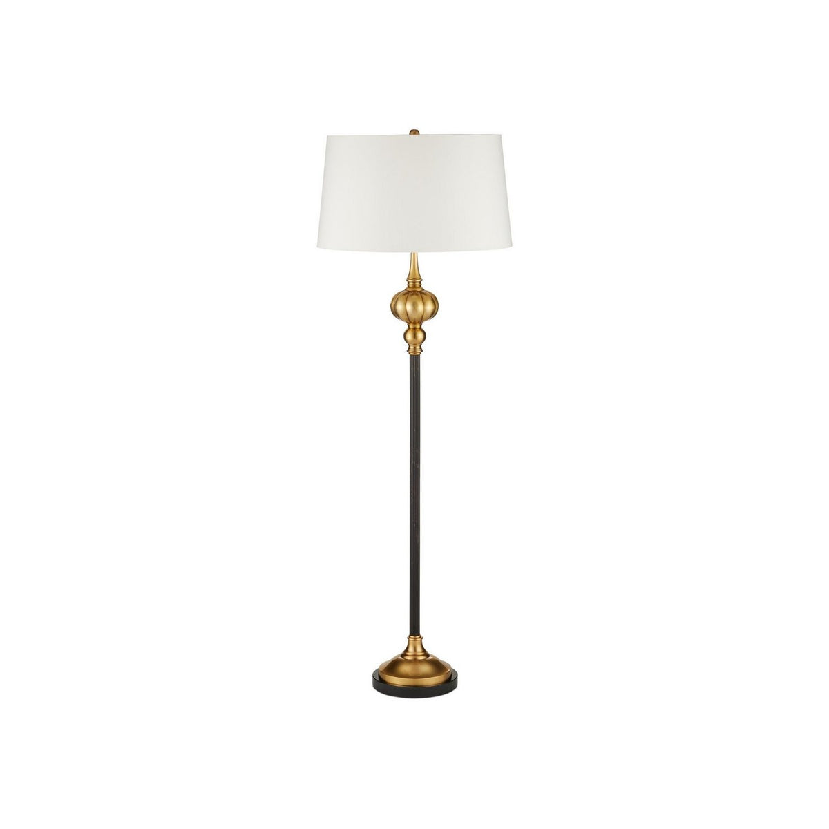 Currey and Company 8000-0176 Haines Floor Lamp in Bronze/Vintage Brass