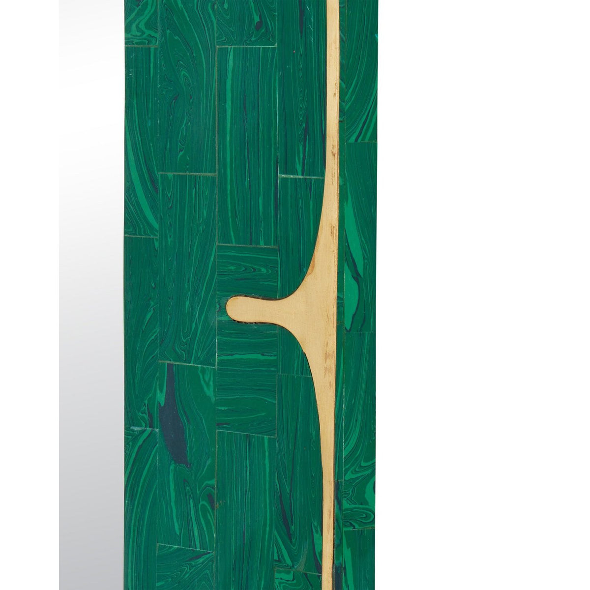 Currey and Company 1000-0179 Orin Mirror in Green/Brushed Brass