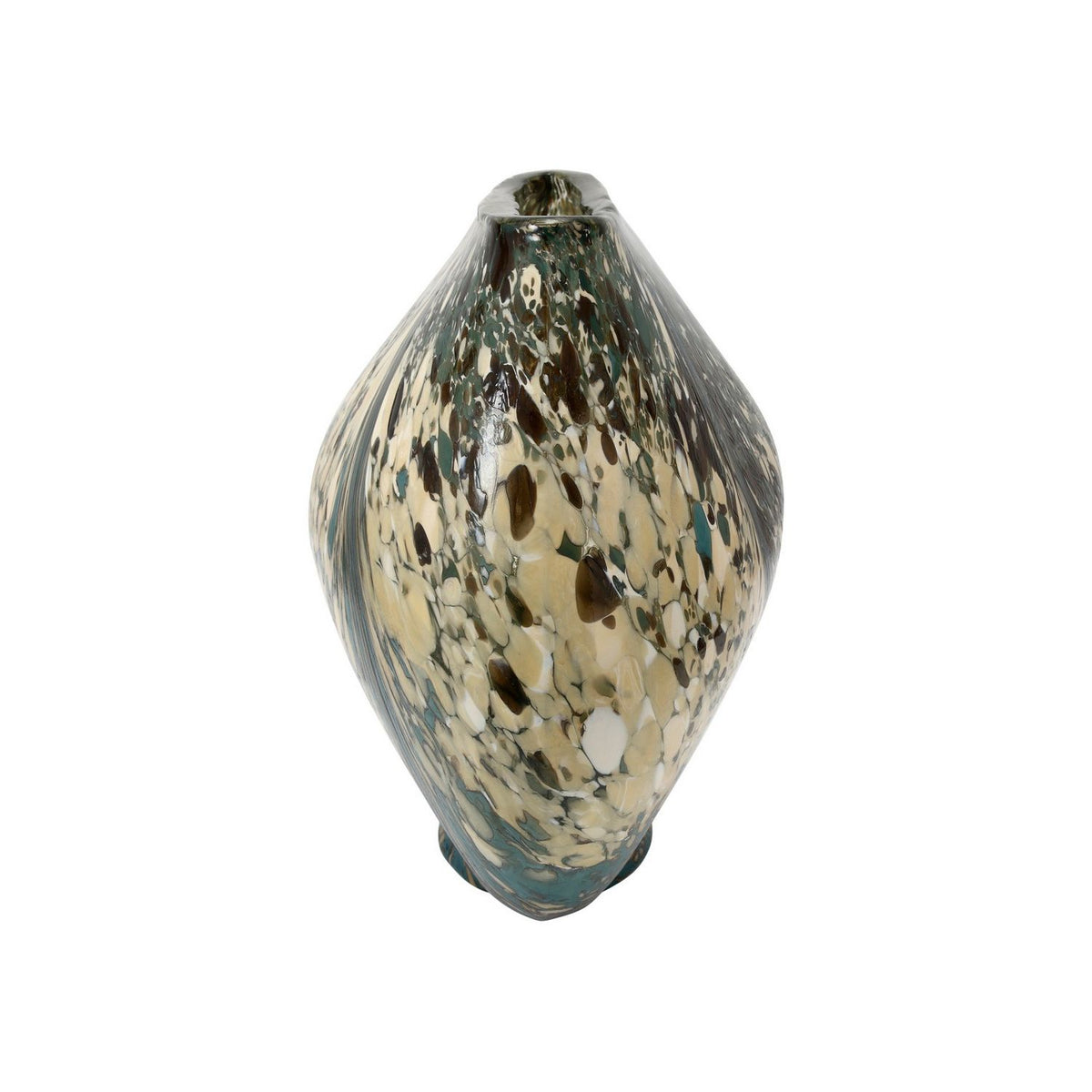 Currey and Company 1200-1119 Irida Vase in Black/Beige/Green