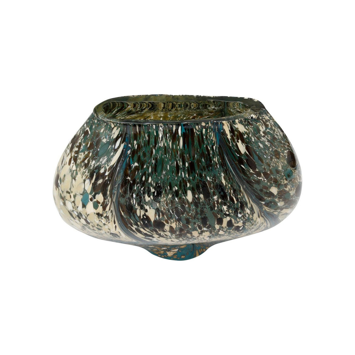 Currey and Company 1200-1119 Irida Vase in Black/Beige/Green