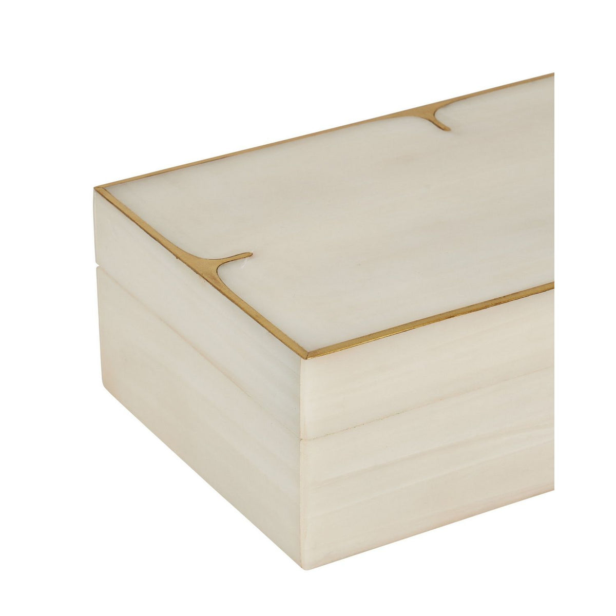 Currey and Company 1200-1123 Orin Box Set of 2 in Ivory/Brushed Brass
