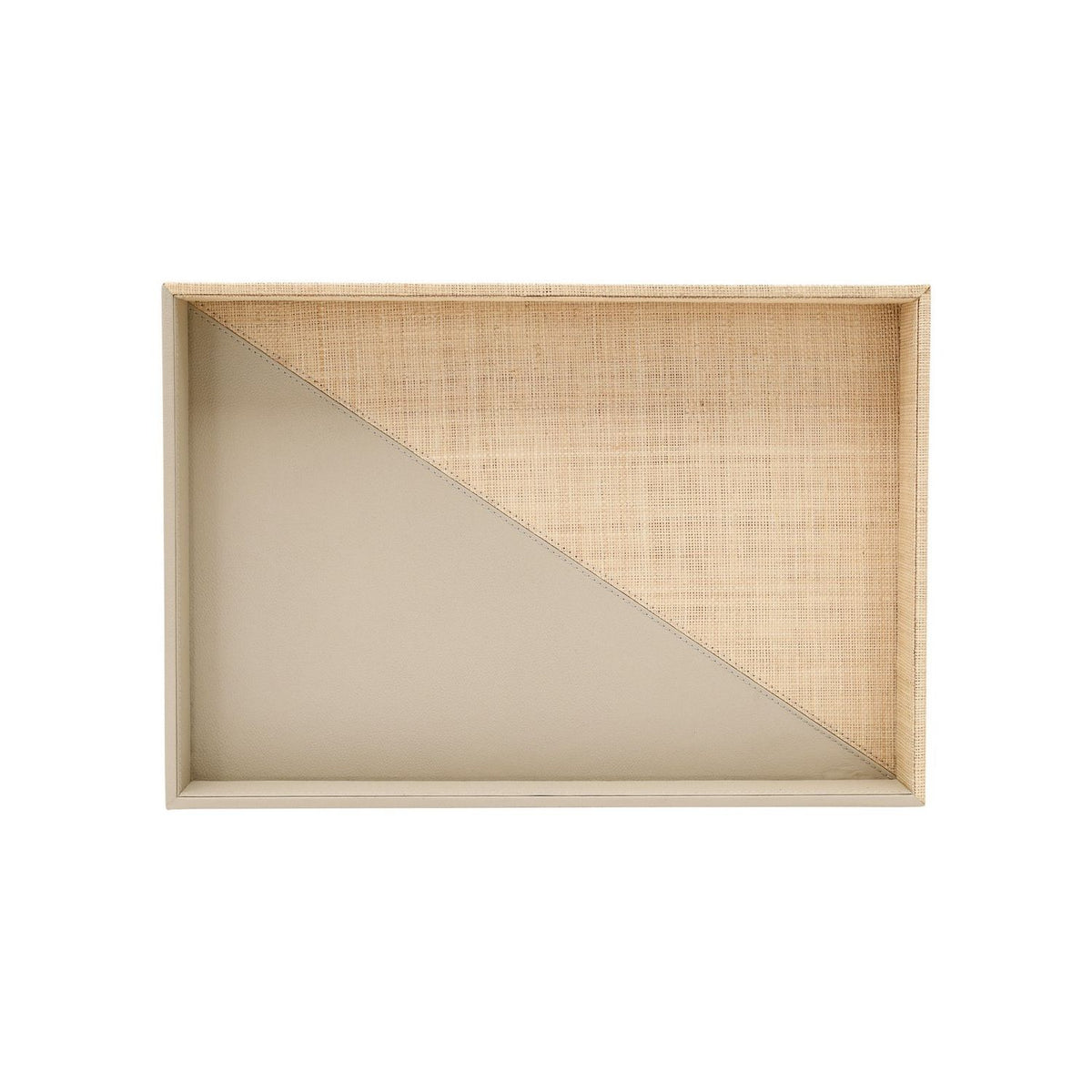 Currey and Company 1200-1142 Evren Tray Set of 2 in Gray/Natural