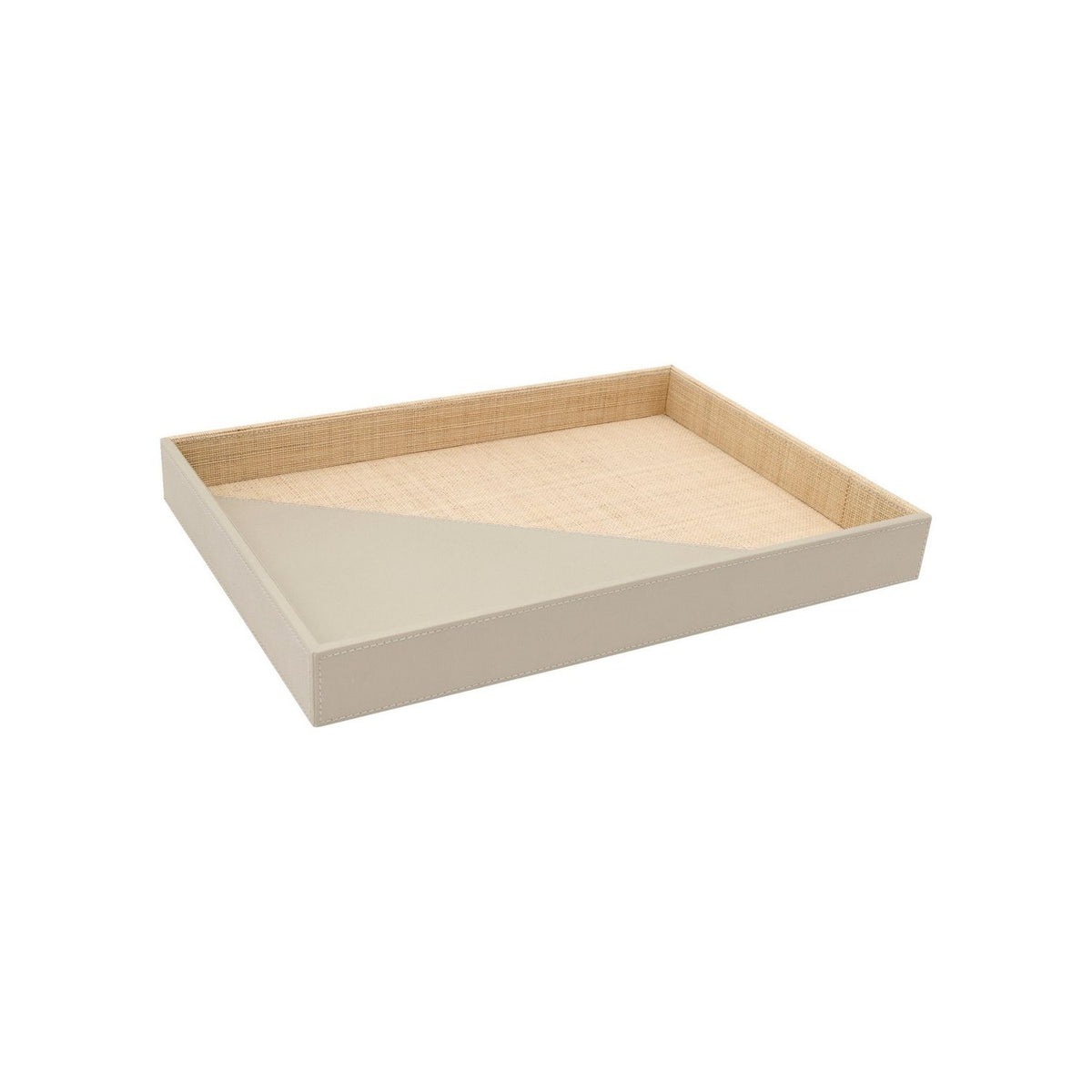 Currey and Company 1200-1142 Evren Tray Set of 2 in Gray/Natural