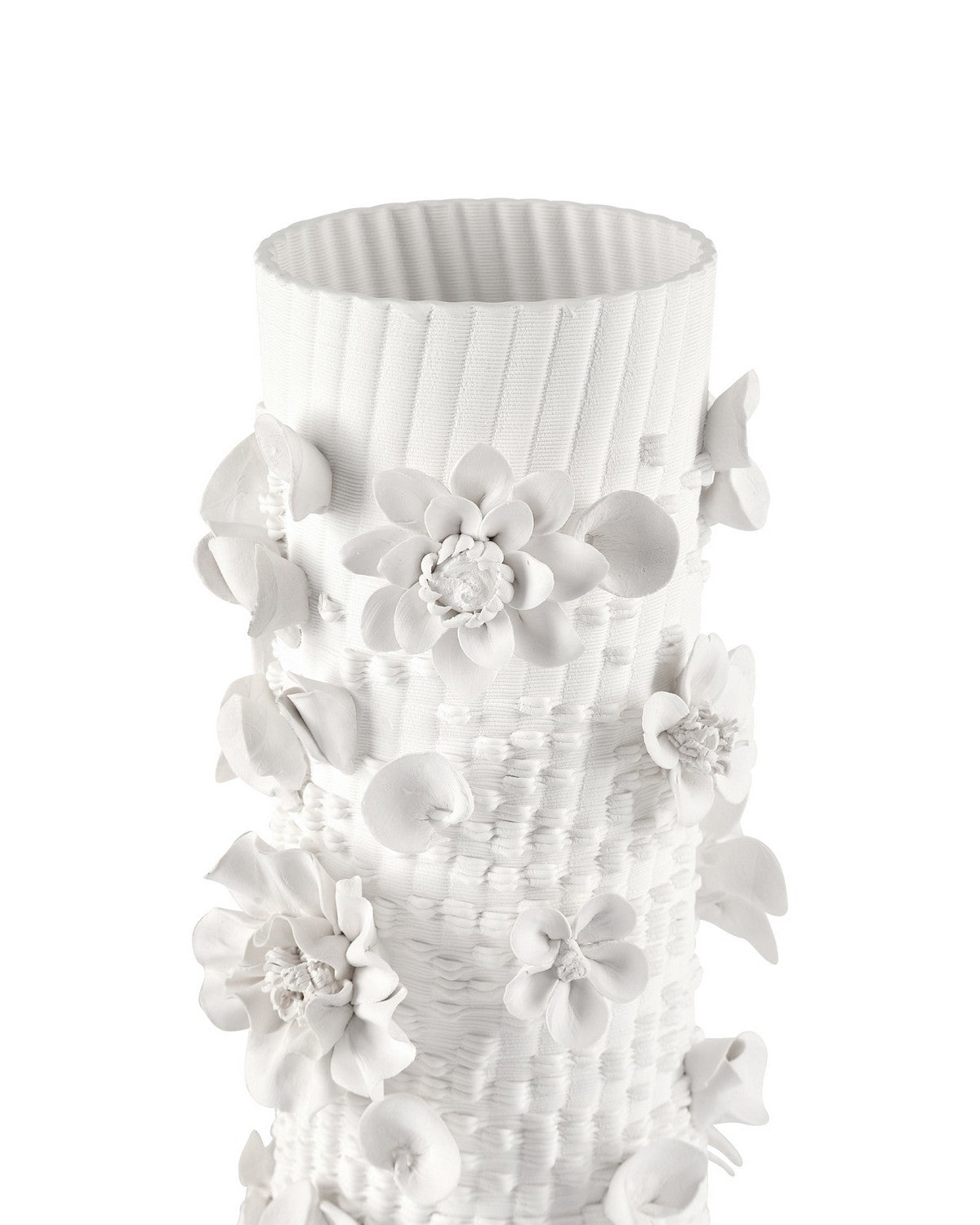Currey and Company 1200-1166 Sylva Vase in White