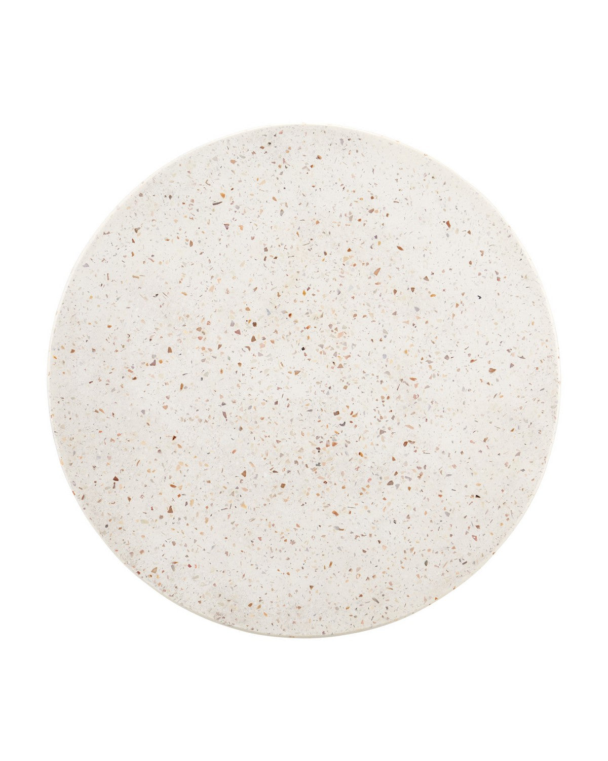 Currey and Company 2000-0054 Ridge Terrazzo Accent Table in Ivory Terrazzo