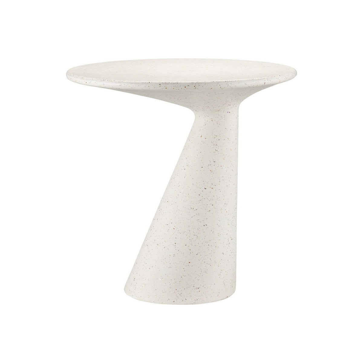 Currey and Company 2000-0055 Pendurado Terrazzo C Table in Ivory Terrazzo