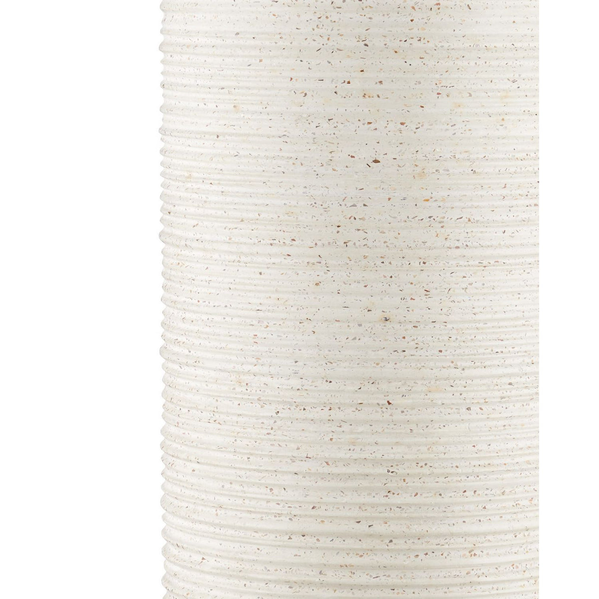 Currey and Company 2000-0057 Cresta Terrazzo Pedestal in Ivory Terrazzo