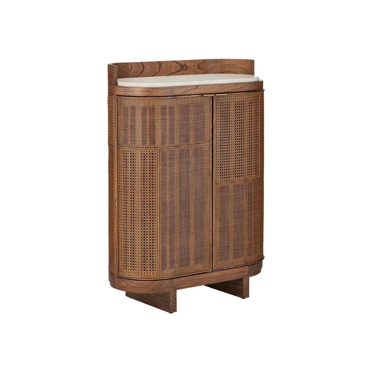Currey and Company 3000-0346 Virtuosity Bar Cabinet in Brushed Driftwood/Natural/Brass
