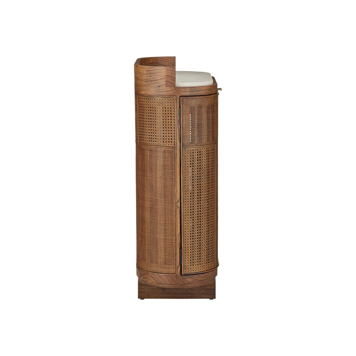 Currey and Company 3000-0346 Virtuosity Bar Cabinet in Brushed Driftwood/Natural/Brass