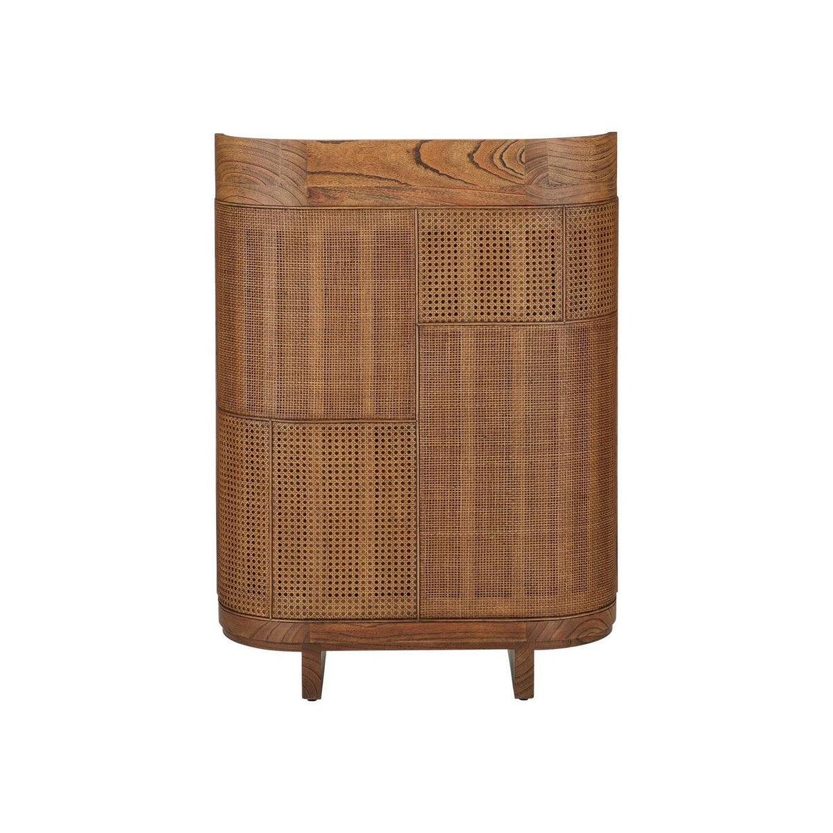 Currey and Company 3000-0346 Virtuosity Bar Cabinet in Brushed Driftwood/Natural/Brass