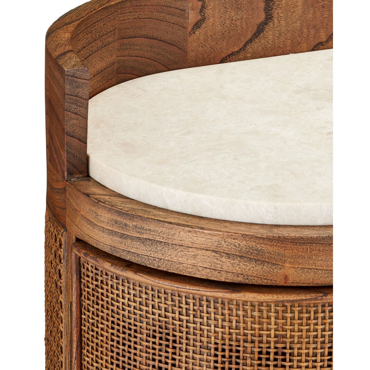 Currey and Company 3000-0346 Virtuosity Bar Cabinet in Brushed Driftwood/Natural/Brass