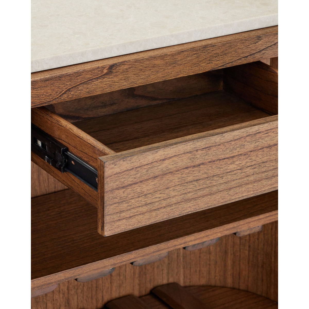 Currey and Company 3000-0346 Virtuosity Bar Cabinet in Brushed Driftwood/Natural/Brass