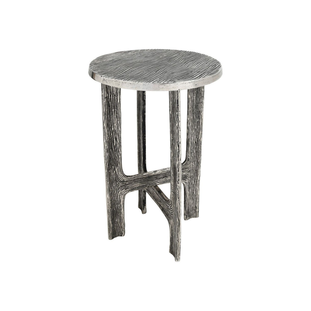 Currey and Company 4000-0265 Structure Accent Table in Antique Nickel