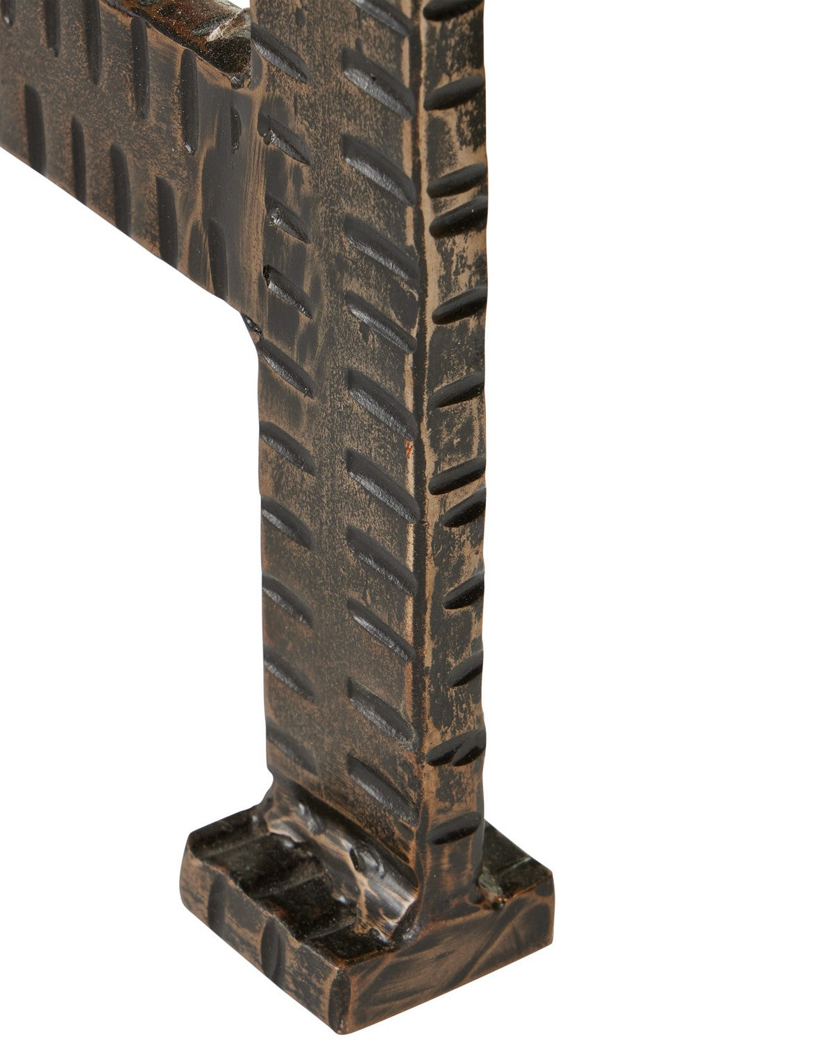 Currey and Company 4000-0274 Ampleur Accent Table in Rustic Bronze/Natural
