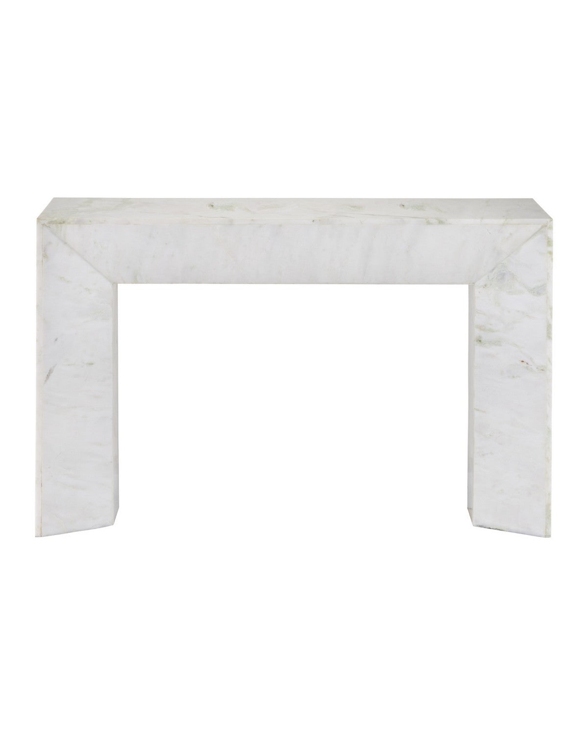 Currey and Company 4000-0278 Fireside Console Table in Natural White/Green