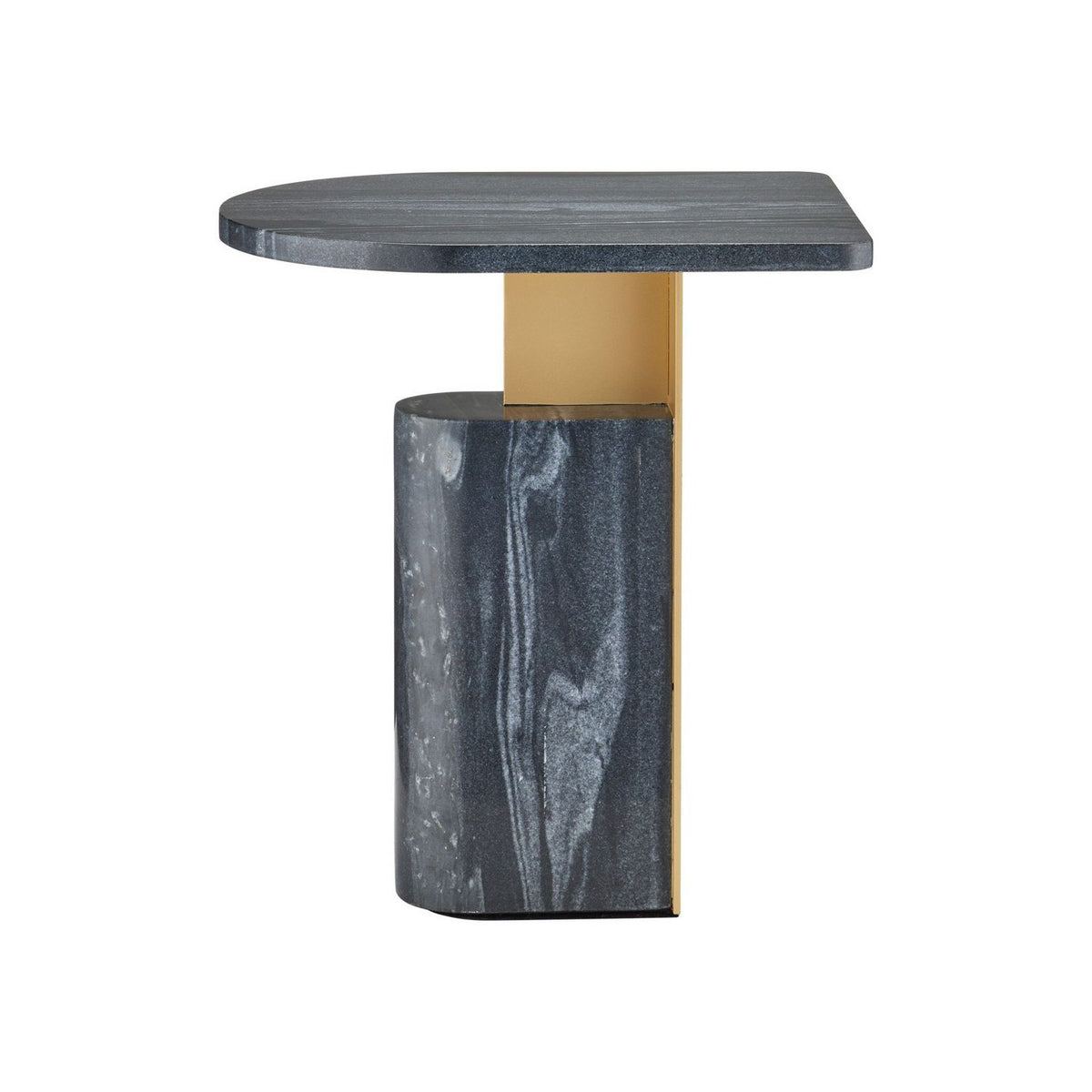 Currey and Company 4000-0279 Aldous Accent Table in Black/Gold