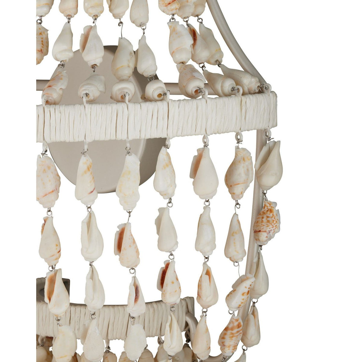 Currey and Company 5000-0306 Cybele Wall Sconce in Natural/Pearlized White/White